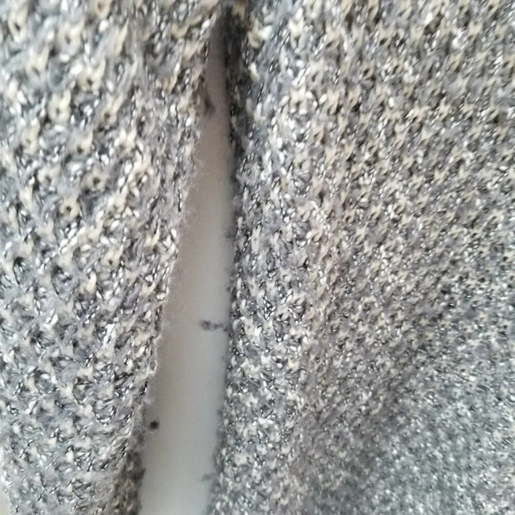 Anthropologie HWR Chunky Knit Long Cardigan Pockets Grey S - Picture 10 of 10